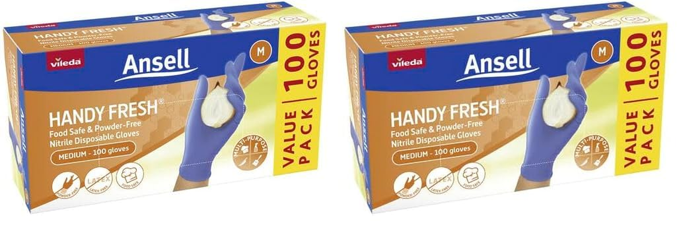 Vileda Ansell Handy Fresh Nitrile Gloves 200 Pack Medium image number 5