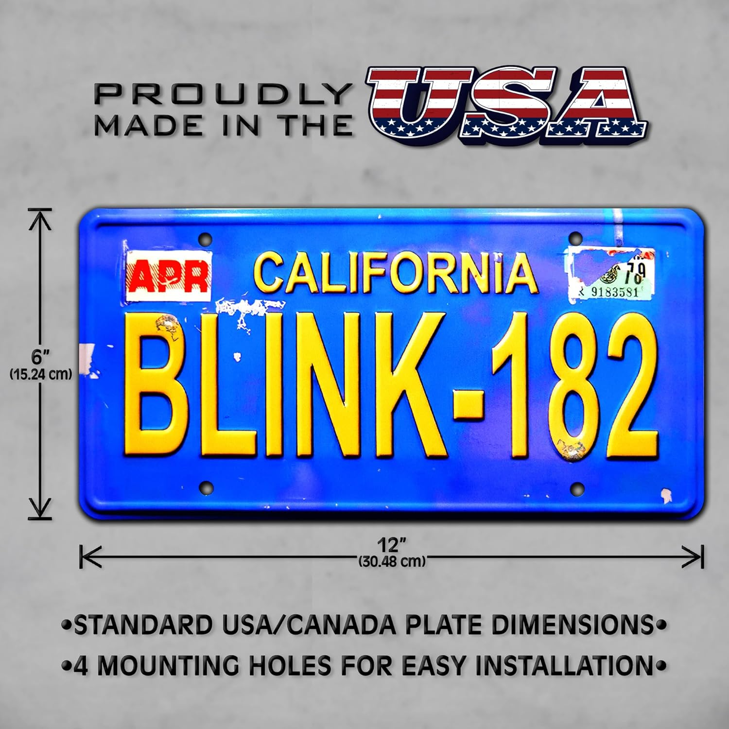 Blink 182 | Metal Stamped Number Plate