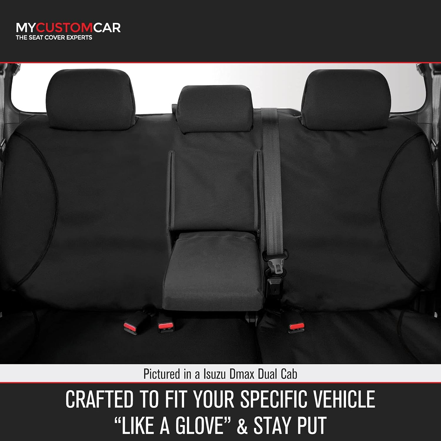 For Holden Trailblazer RG SUV 2016-2020 TRADIES Rear (Row 2) Black Canvas Seat Cover