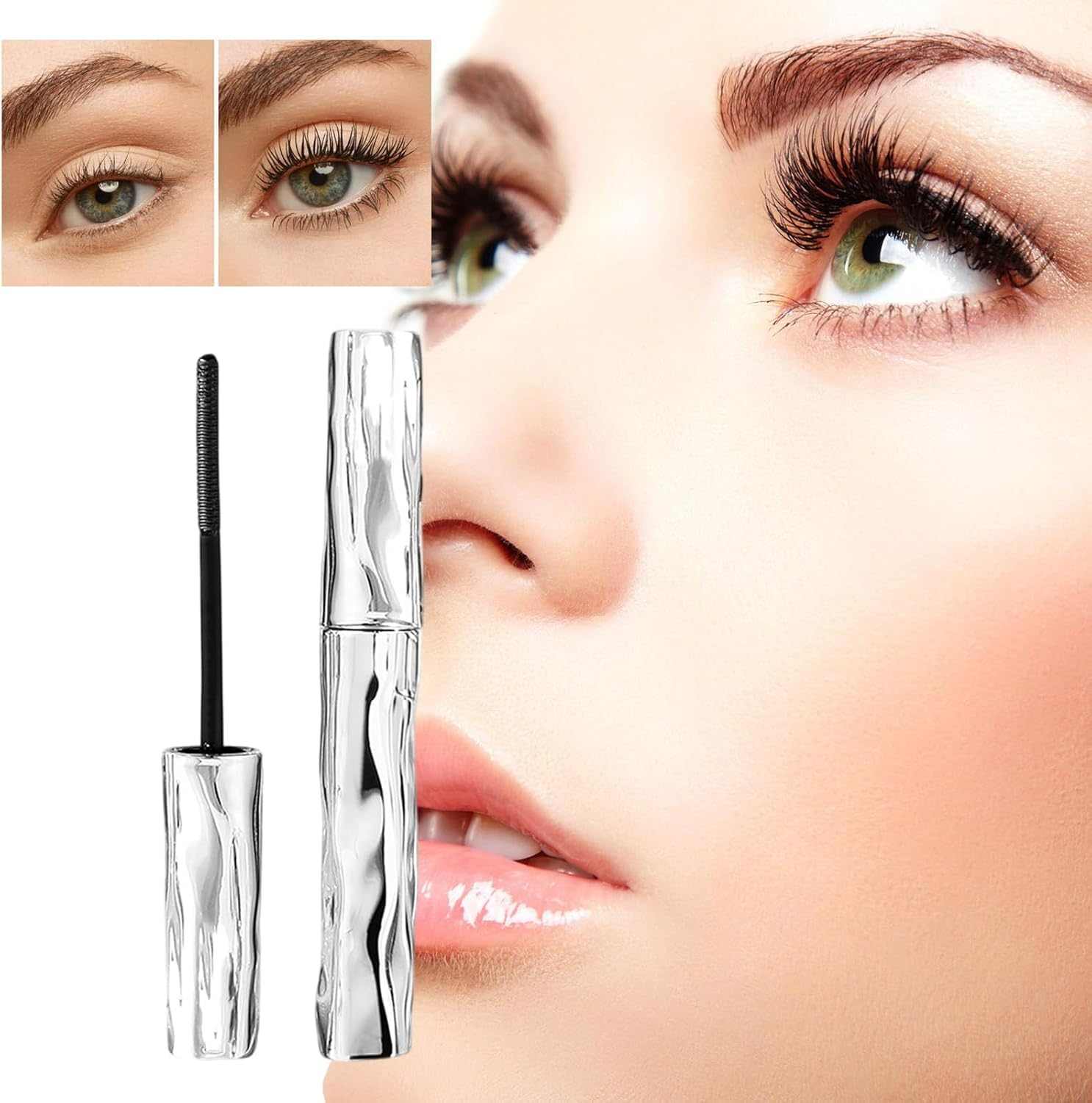 Waterproof Iron Wand Mascara for Fine Short Eyelashes - Telescopic Tubing Mascara Black for Length - Smudge Proof No Flaking No Clumping Curling and Lash Lift Effect, Hypoallergenic (8 PCS) image number 6