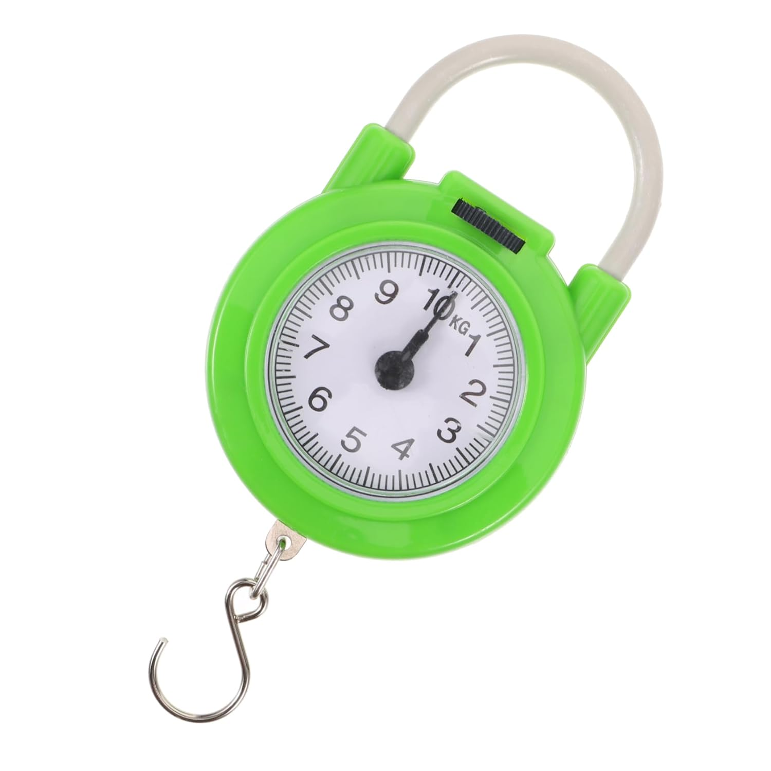 Luxshiny Portable Spring Scale Luggage Scale with Hook High Precision Small Manual Travel Suitcase for Household and Travel Use Fluorescent Green