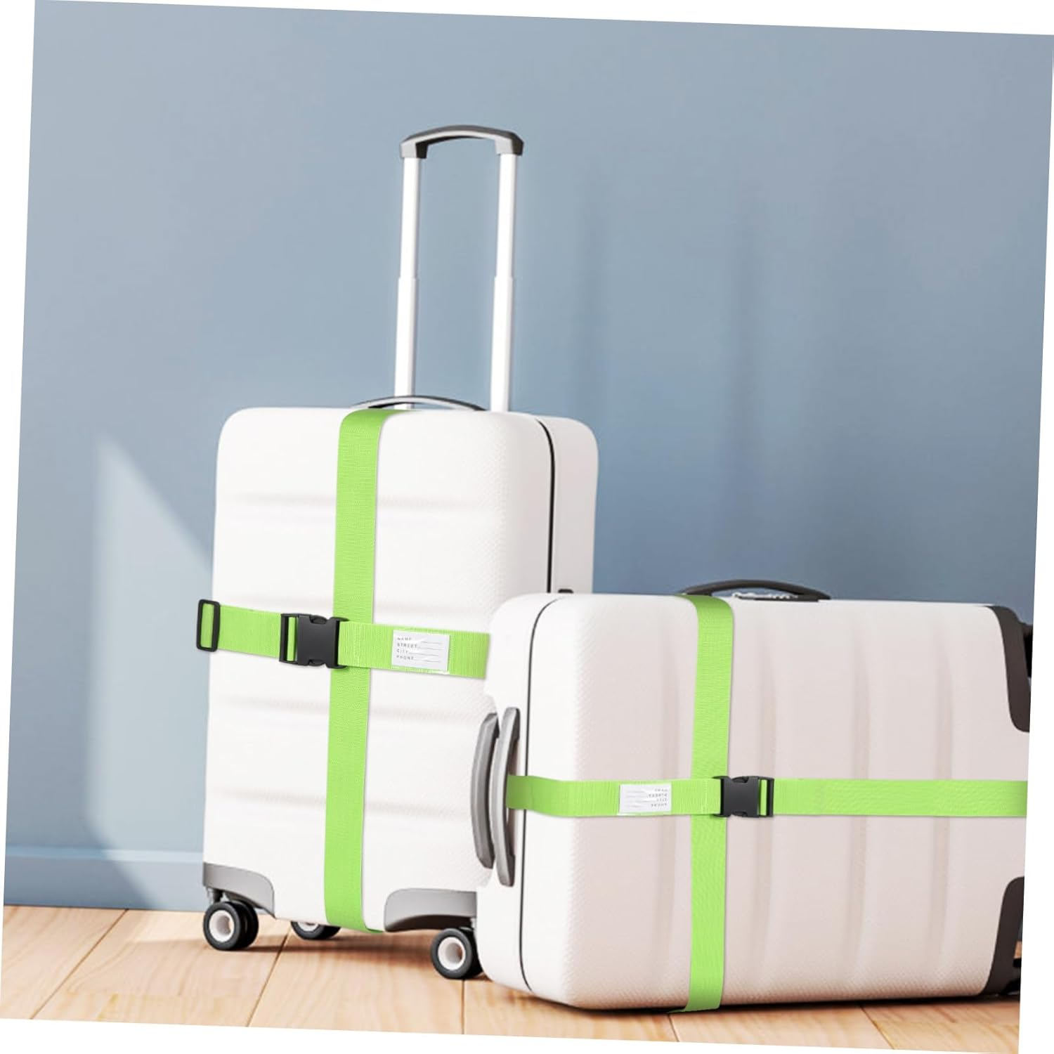 GALPADA 4Pcs Straps Suitcase Webbing Accessory Suitcase Straps for Luggage Band Elastic Luggage Safety Travel Accessories Ratchet Trunk Bind Small Belt Green image number 5