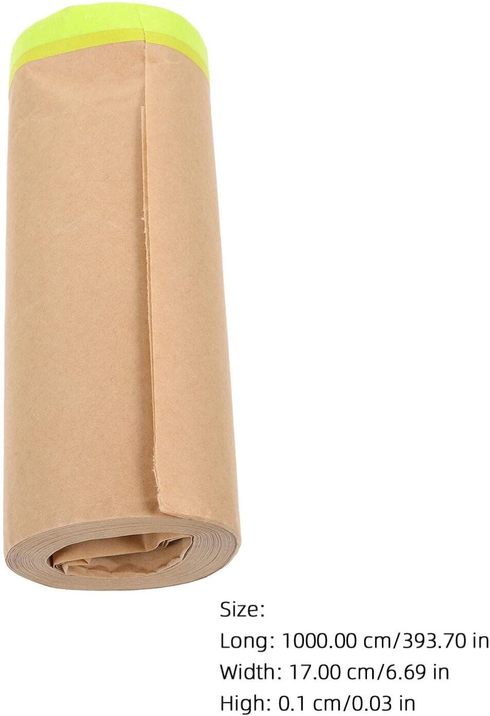 Housoutil 1Roll Automotive Masking Paper Adhesive Protective Film for Painting Projects and Home Renovations Suitable for Furniture Floors Cars and More of Kraft Paper image number 6