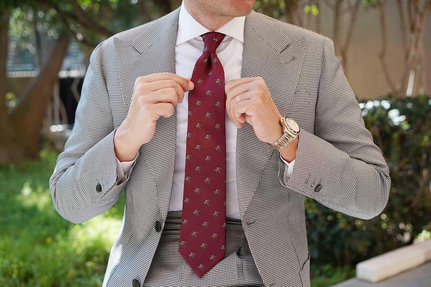 The Royal Ascot Racehorse Necktie Burgundy the Royal Ascot Racehorse Necktie