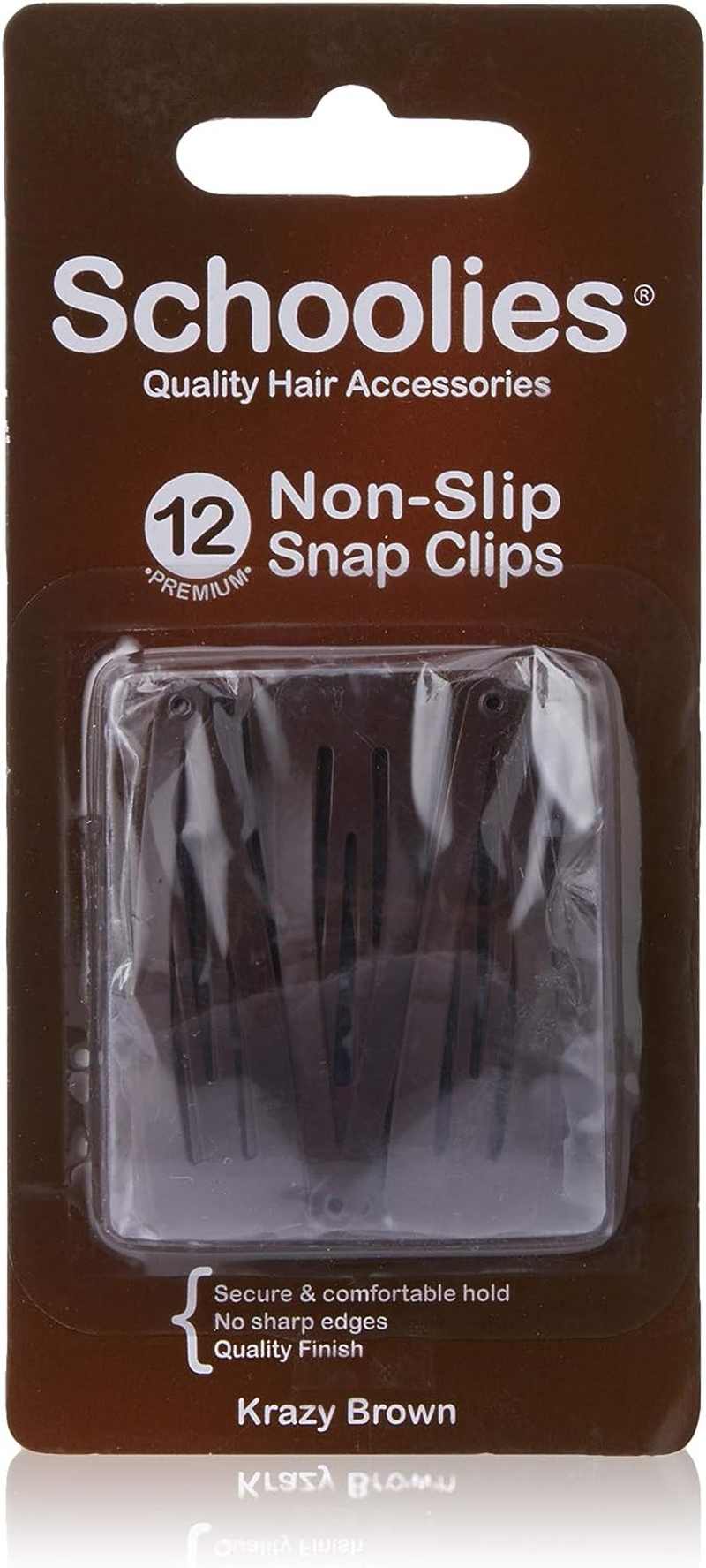 Schoolies Hair Accessories Non Slip Snap Clips 12 Pieces, Radical Red