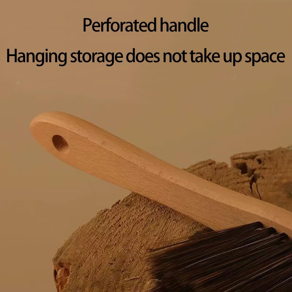 Pack of 2 Dusting Brush Wooden Handle Soft Bristles Cleaning Brush for Counter Bed Sofa Car Fireplace Clothing Household Cleaning Furniture Carpet image number 1