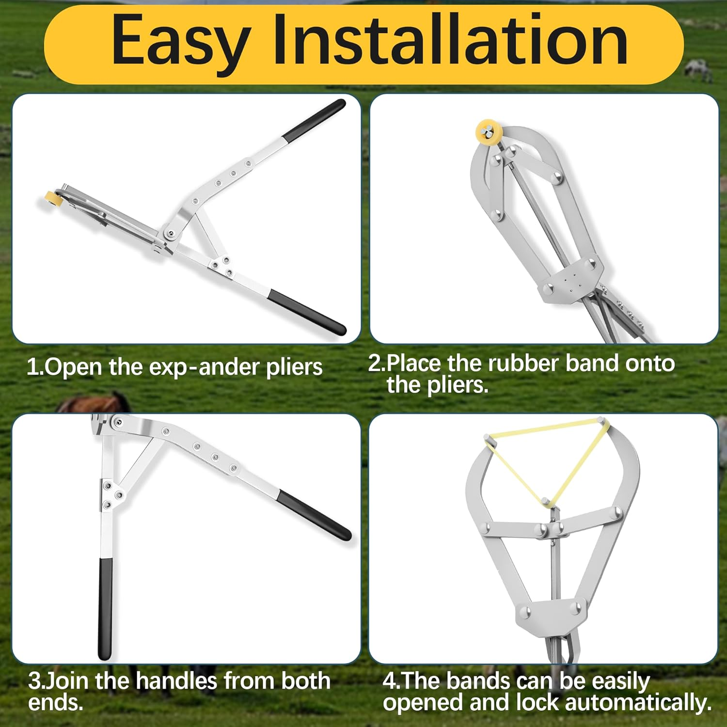 Extra Large Stainless Steel Banding Tool for Livestock Management for Bulls, Calves, Goats, Sheep image number 1