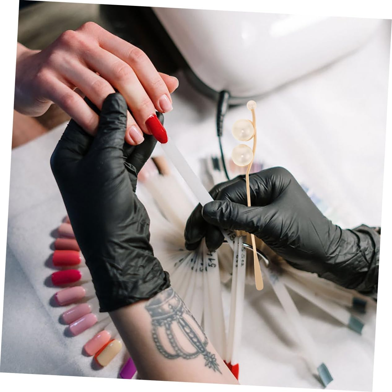 CIYODO 2Pcs Nail Art Stirring Rods Multi Functional Mixing Sticks for Gel Powder Compact Easy to Clean Manicure Tools for Professional Nail Art Applications