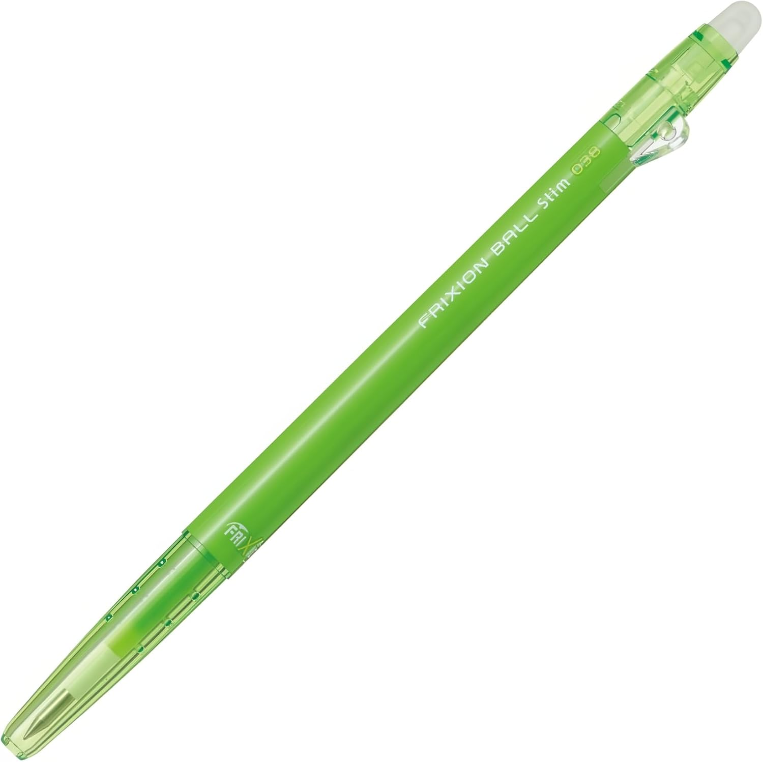 Pilot Frixion Slim Retractable Erasable Gel Pen, Apricot Orange, 0.38 Mm - 1 Count (Pack Of 1), Light Green