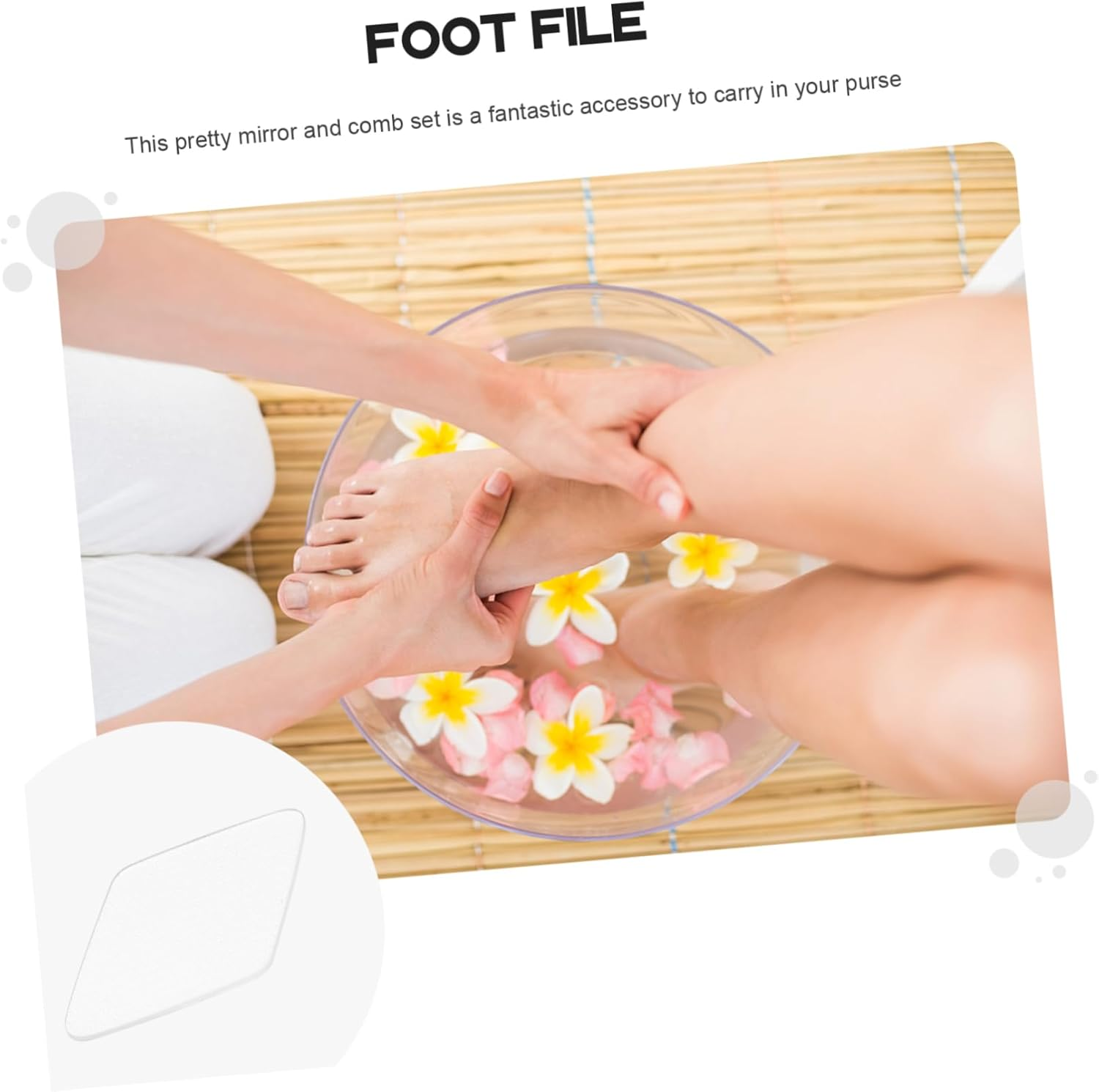 Foot Care Tool Glass Foot File Ergonomic Design Easy to Hold for Callus Dead Skin Removal image number 3