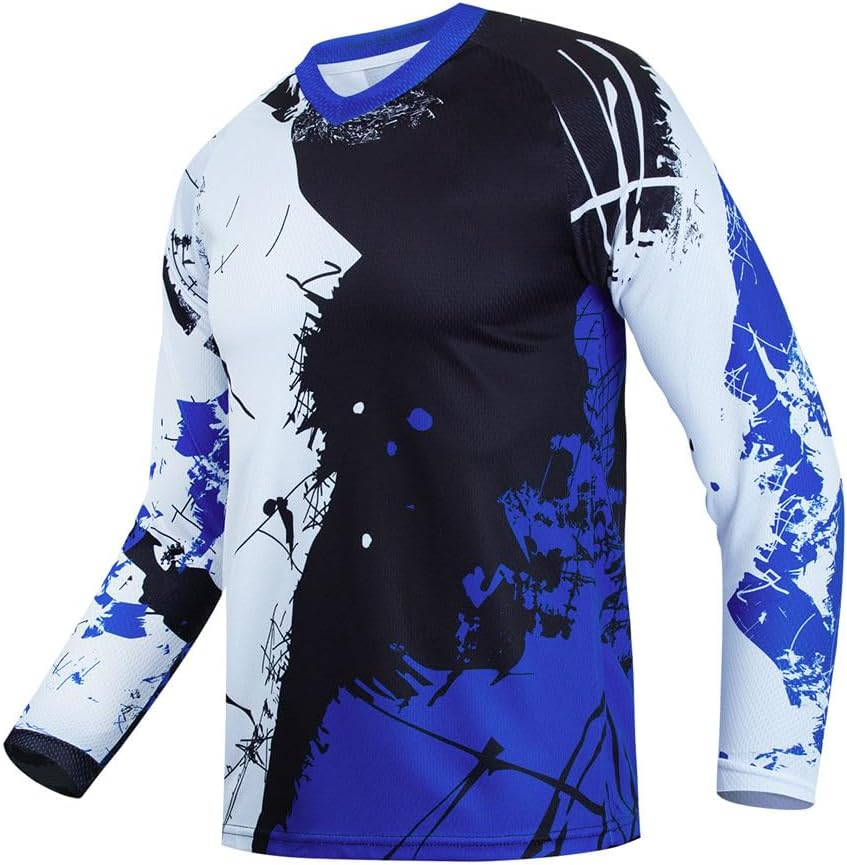 Dirt Bike Jersey for Youth, Kids Mountain Bicycle Shirt Long Sleeve for Motorcycle Motocross BMX Moto Mx Offroad Racing