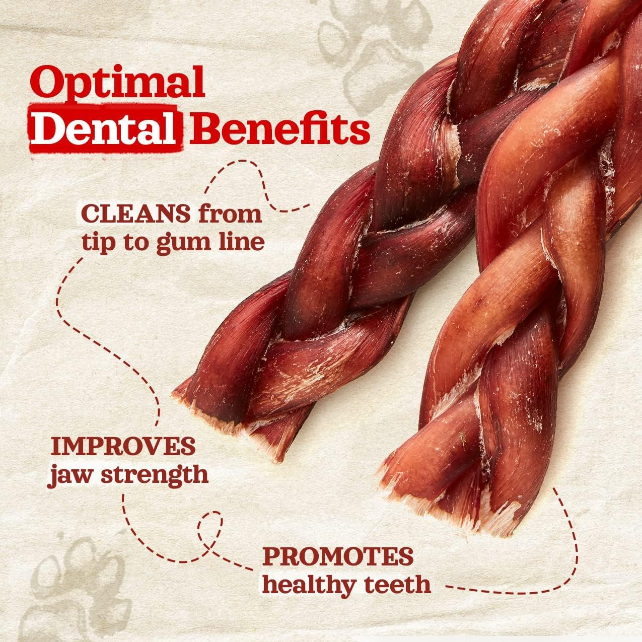 Natural Farm Odor-Free Braided Bully Sticks (12 Inch, 5 Pack) - 100% Grass-Fed Beef, Grain-Free, Low Fat & Fully Digestible Best Dental Treats - Safest Long Lasting Pizzle Chews to Keep Your Dog Busy image number 5