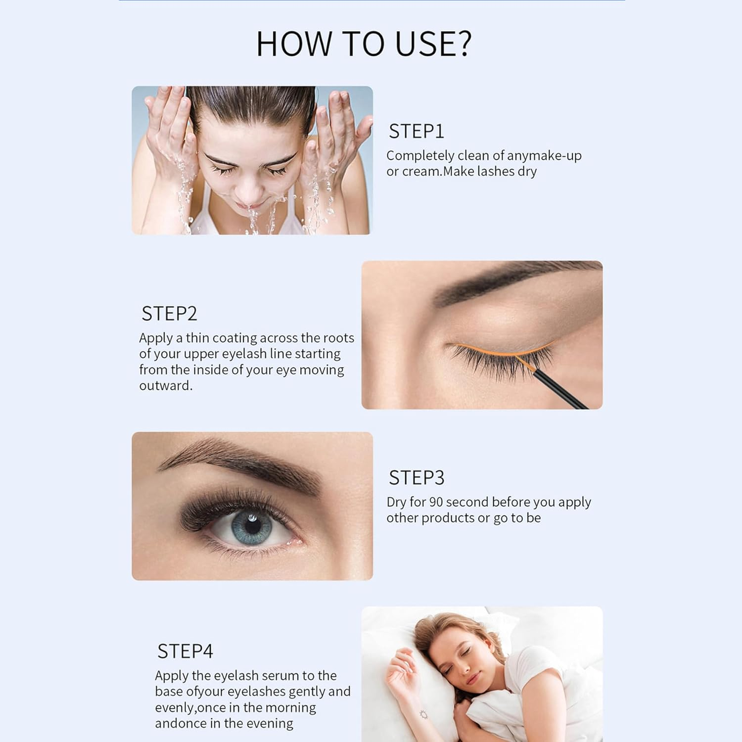 Eyelash Growth Serum &ndash; Lash Enhancing Treatment for Longer, Fuller, Curled Lashes, Nourishing & Strengthening Formula, Gentle & Safe for Sensitive Skin image number 4