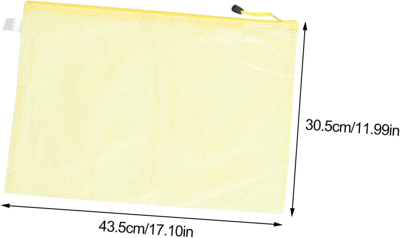 HONMEET 20Pcs Zipper File Pouch Waterproof Document Storage Bag for Office School Use Visible Design PVC Zipper Pouches Educational Supplies image number 6