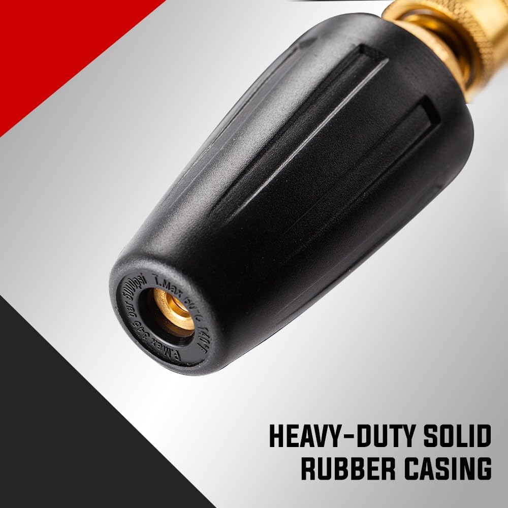 JET-USA Turbo Head Nozzle for High Pressure Washer Cleaner Standard 1/4 Inch BSP Quick Connect Max 5000PSI Pressure image number 1