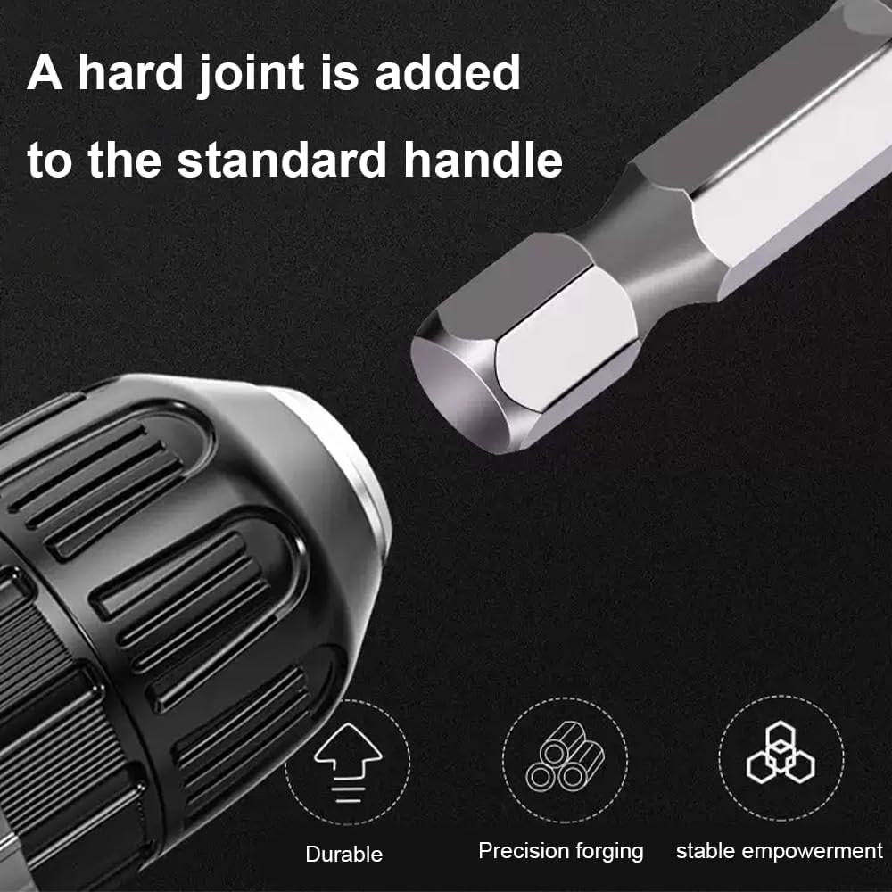 12Mm Screwdriver Nut Driver Bit 1/4" Hex Shank 80Mm Nut Driver Bit, Quick Change Impact Nuts Driver Adapter Drill Bits (12X80Mm) image number 6