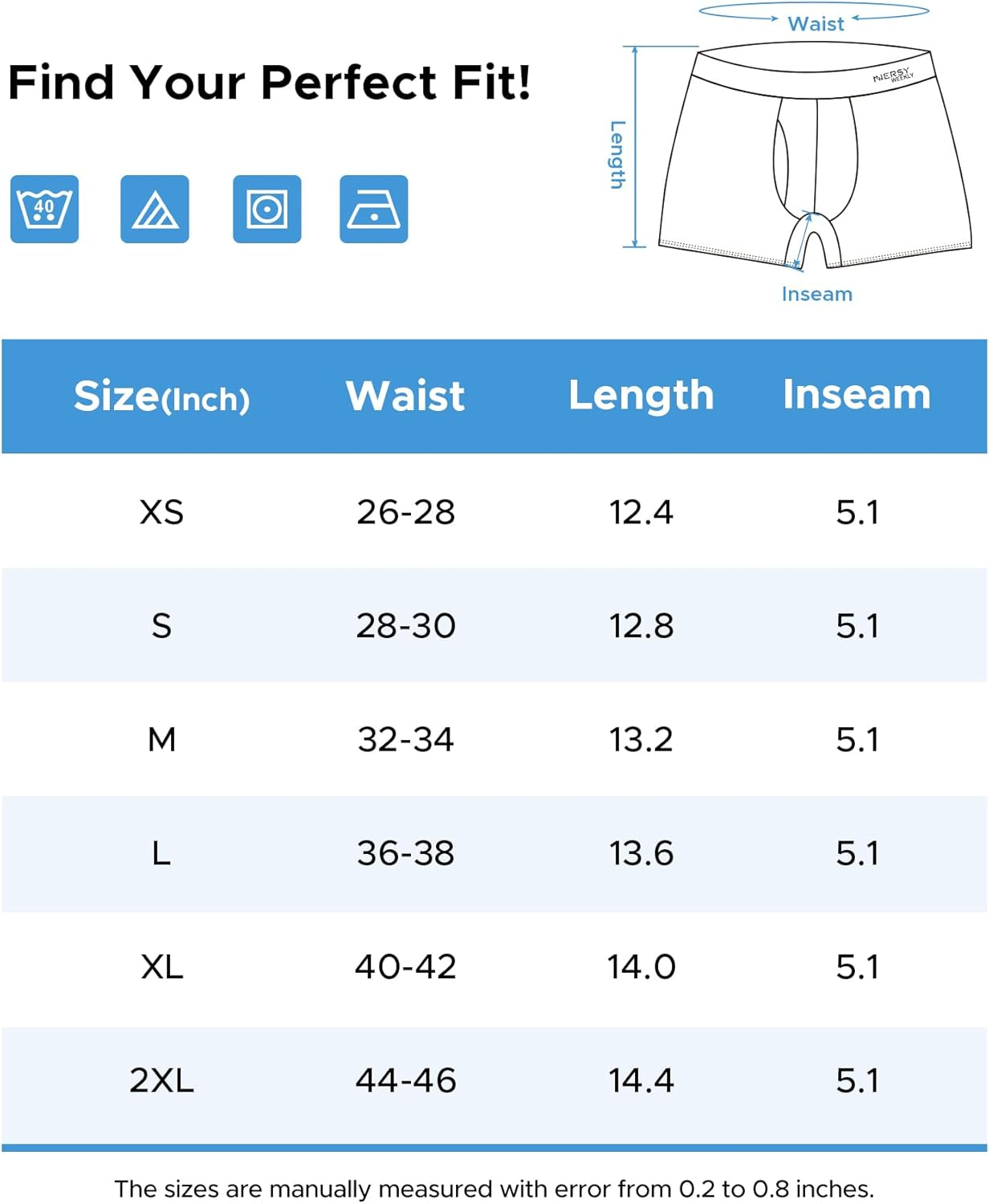 INNERSY Men'S Boxer Briefs Cotton Stretchy Underwear Multipack for a Week image number 6