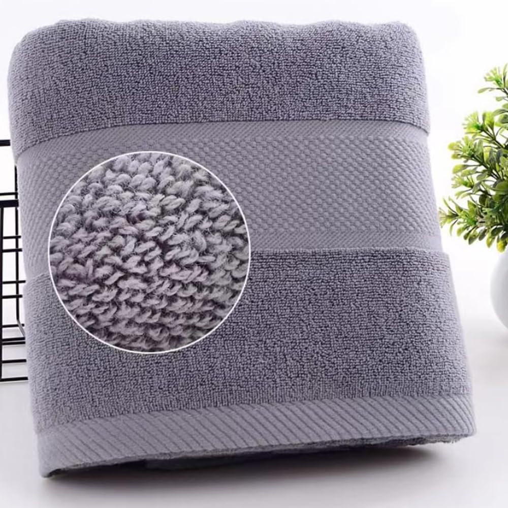 4 Pack Bathroom Towel Ultra Soft Water Absorbent Towel Set, Large Bath Sheets Towels, Lighter Weight, Quicker to Dry, 70 X 140 Cm, Grey - Grey image number 5