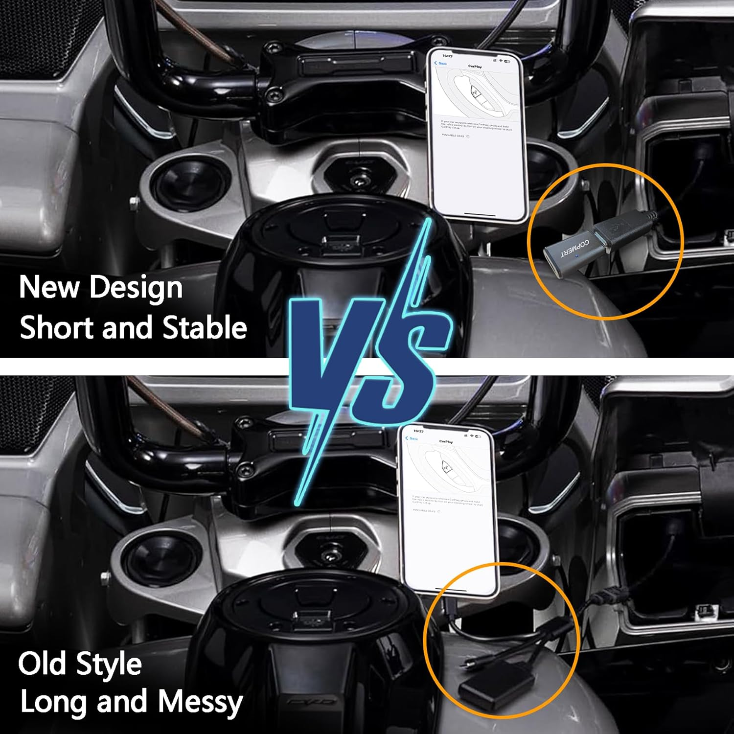 Motorcycle Wireless Carplay Adapter Compatible with Harley Davidson 2024 Road Glide/Street Glide 2025 Street Glide Accessories Carplay Adapter Port Plug and Play image number 6