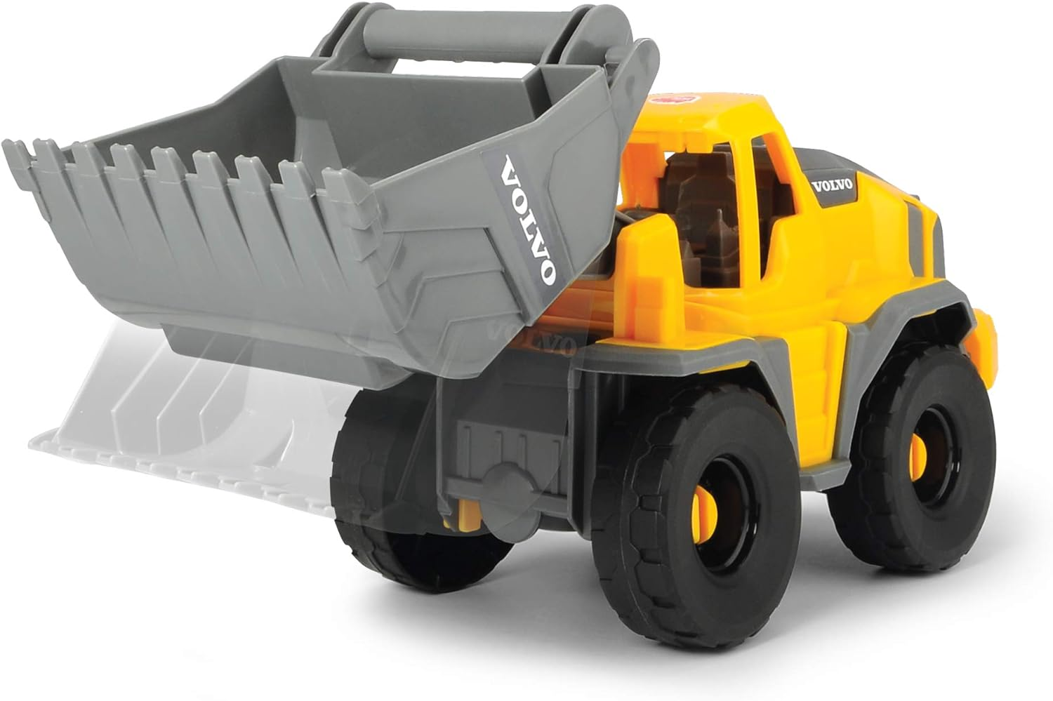 Dickie Toys 203724002 Volvo Freewheel Wheel Loader Toy Excavator Construction Vehicle Movable Shovel and Tilting Open Cabin Length 26 Cm Yellow/Grey image number 2