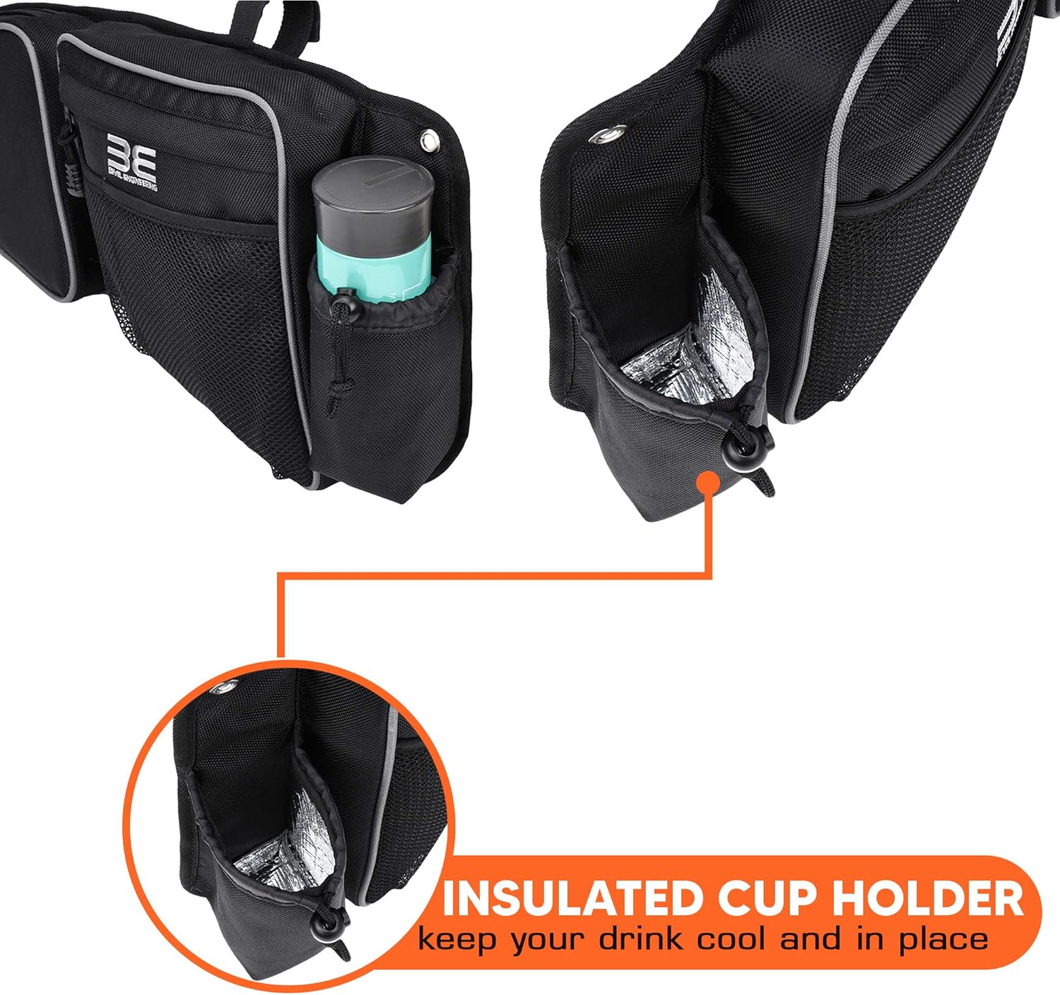 Side Door Bags, Premium Offroad Front Door Side Storage Bag Set W/Knee Pad, Fits 2014-2020 Polaris RZR XP Turbo Turbo S 1000 S900 image number 6