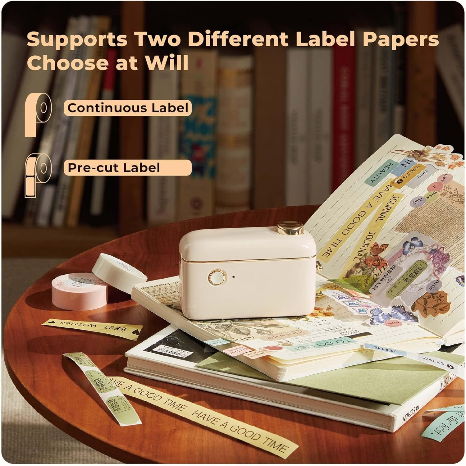 NIIMBOT H1S Label Maker Machine with Tape, Portable Rechargeable Thermal Label Printer, Compatible with 9/12/15Mm Tape, Built-In Cutter, Mini Label Printer for Home School Office Organization image number 5