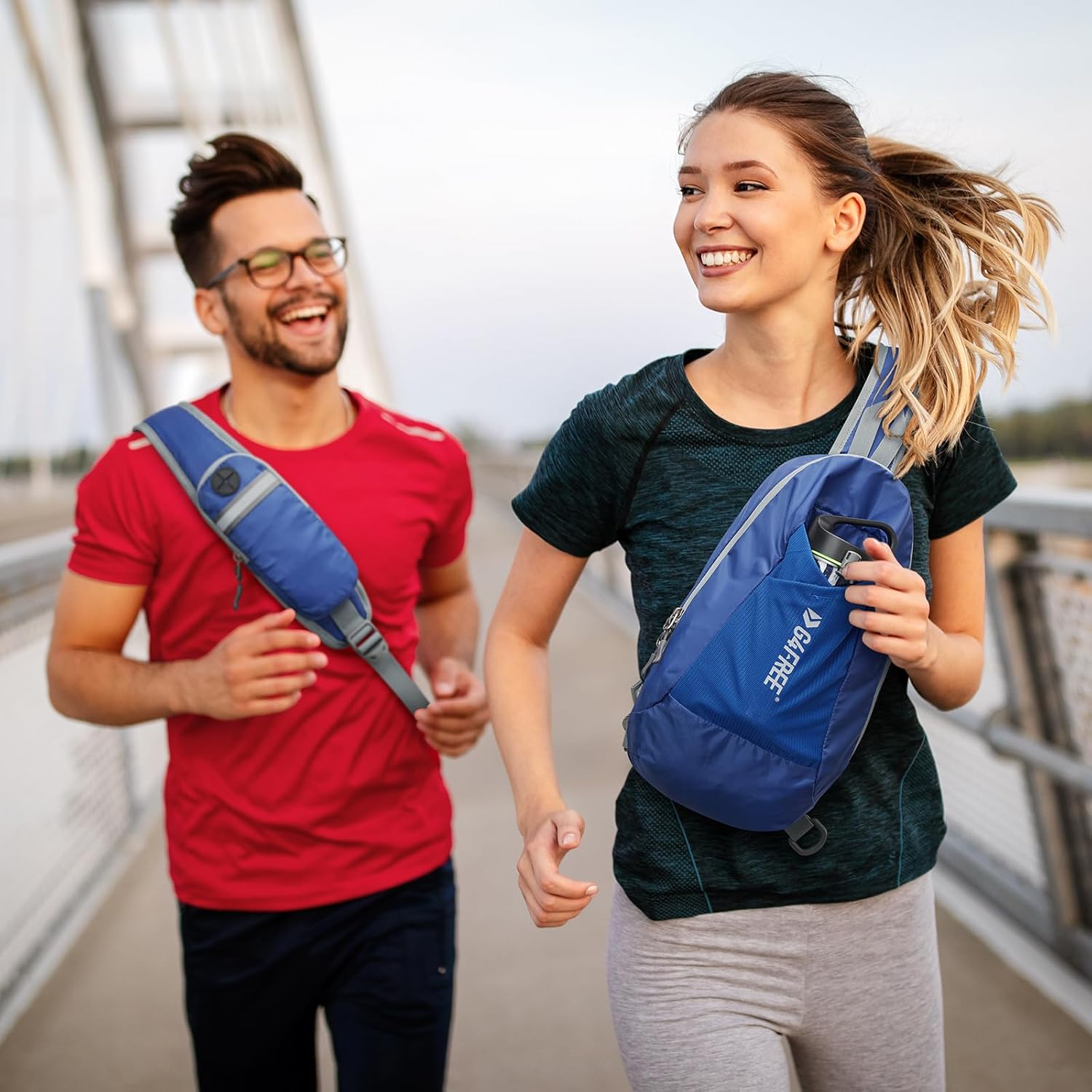 G4Free Sling Bag RFID Blocking Crossbody Backpack with Front Pocket Hiking Daypack Chest Bag for Women Men image number 4