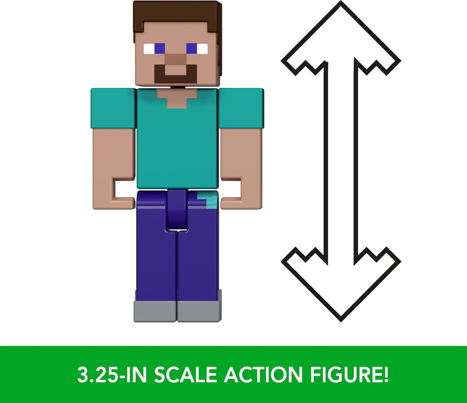 Mattel Minecraft Action Figures & Accessories 2-Pack, Enderman Encounter Playset with Steve & Enderman in 3.25-Inch Scale & 4 Battle Pieces image number 1