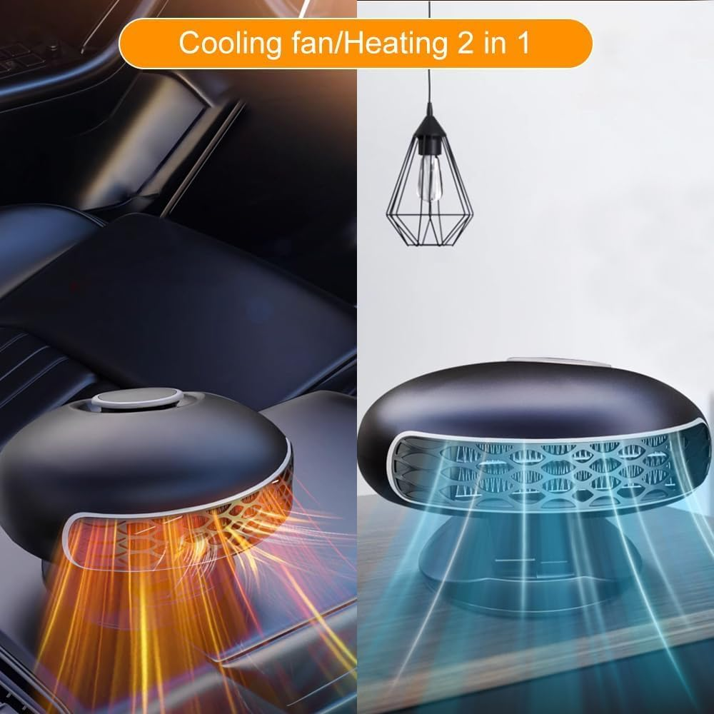 B-Qtech Car Cooling Fan 12V, Portable Car Cooling/Heating Fan 2 in 1, Car Windscreen Defogger Defroster Anti-Fog, 360&deg; Adjustable Low Noise for Vehicles image number 5