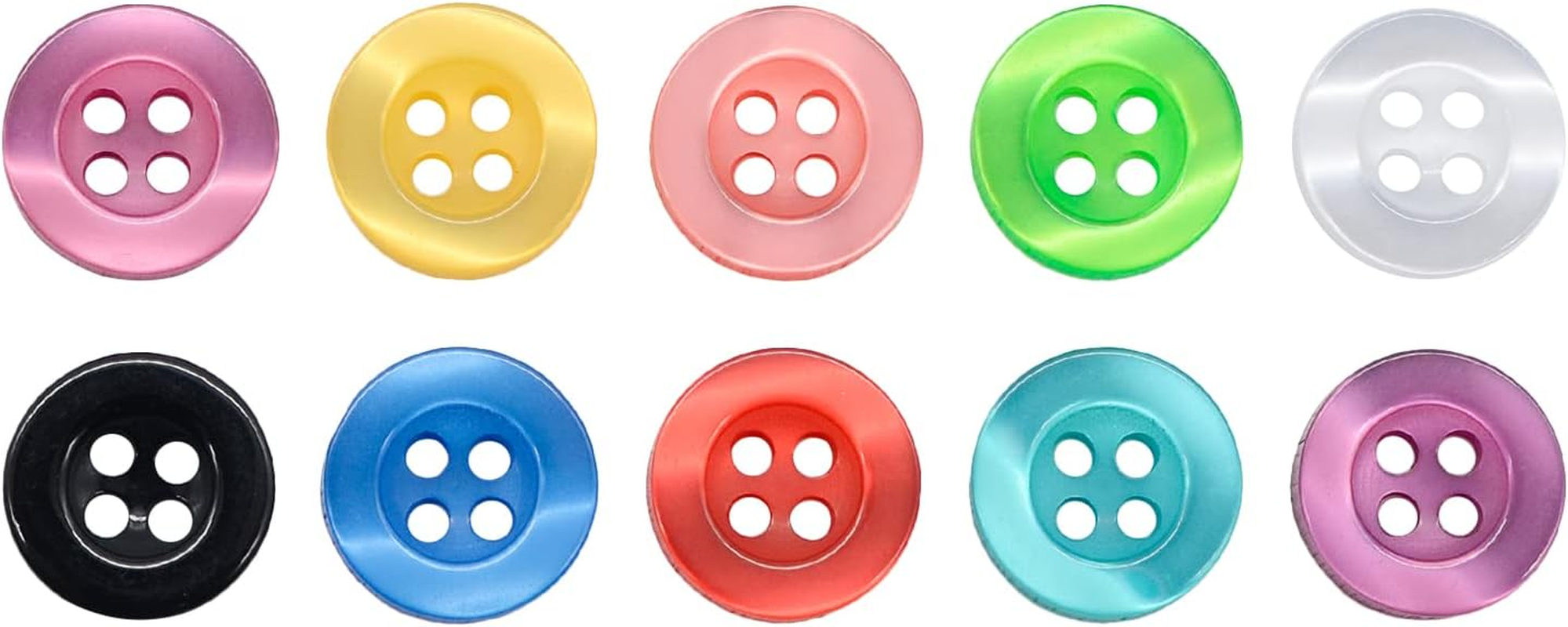 OELFFOW Four-Eye round Color Men'S and Women'S Shirt Button Chiffon Polo Shirt Small Button (10Mm) image number 1