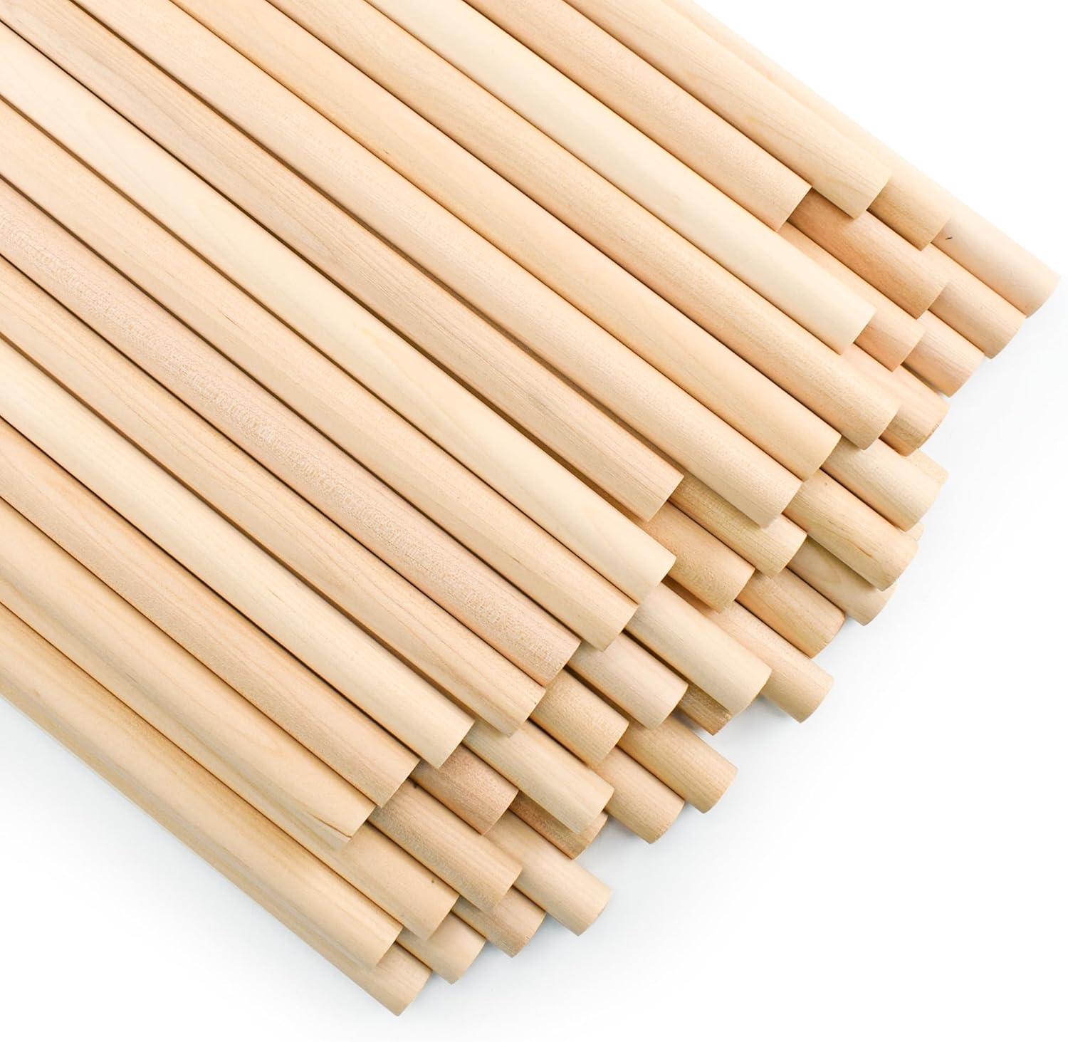Enkrio 50PCS Dowel Rods Wood Sticks Wooden Dowel Rods - 3/16 X 6 Inch Unfinished Wood for Crafts Doweling Rods for Crafts and Diyers