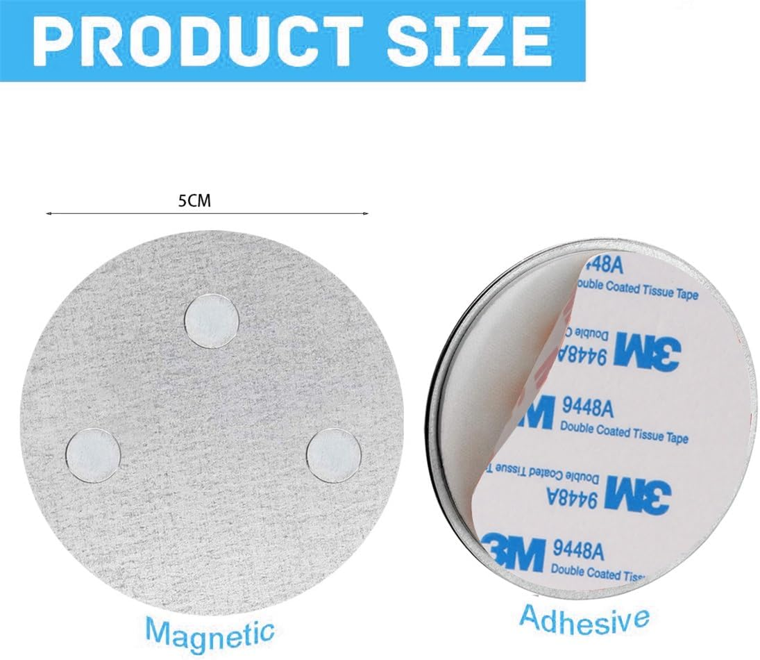 Magnetic Holder for Smoke Detectors Magnetic Attachment Pack of 3 50 Mm Magnetic Holder Fire Alarm Self-Adhesive No Drilling Magnetic Adhesive Pad Quick Assembly image number 4