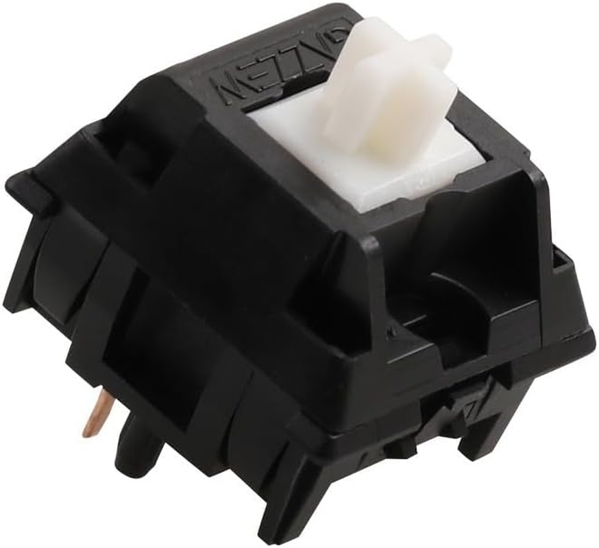 Gazzew Boba Black U4 Switch V2, Pre-Lubed Silent Tactile Switch for Custom Mechanical Keyboard(62G,110Pcs)