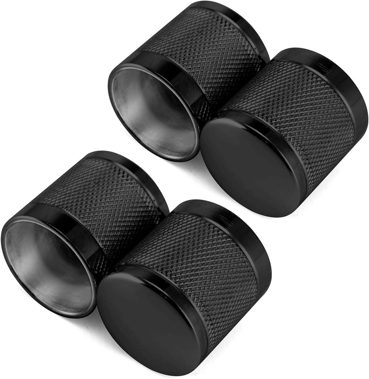 Wsays 4PCS Docking Hardware Cover Kit Knurled Magnet Caps Black Compatible with Harley Sportster XL Softail Dyna Touring Electra Glide Street Glide Road King 1994-2025 image number 3