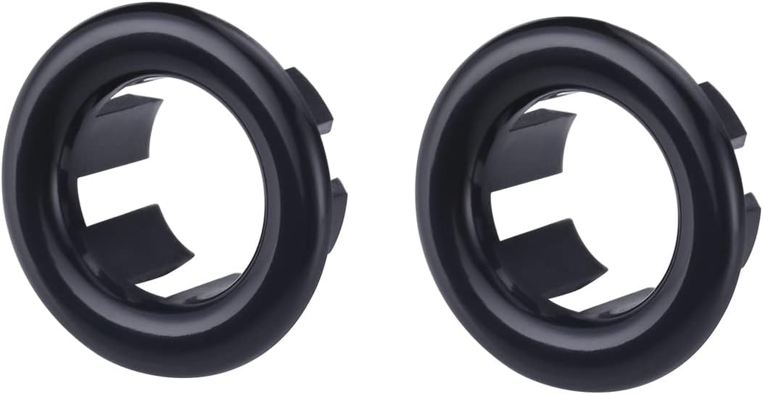 ARCORA 2 Pack Sink Overflow Ring Matte Black Bathroom Kitchen Sink Basin Trim Overflow Cover Hole Insert Cap