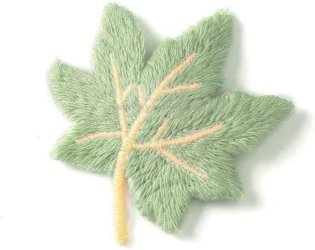 Maple Leaf Hair Barrettes Elegant Snap Hair Clips 2Pk - Green