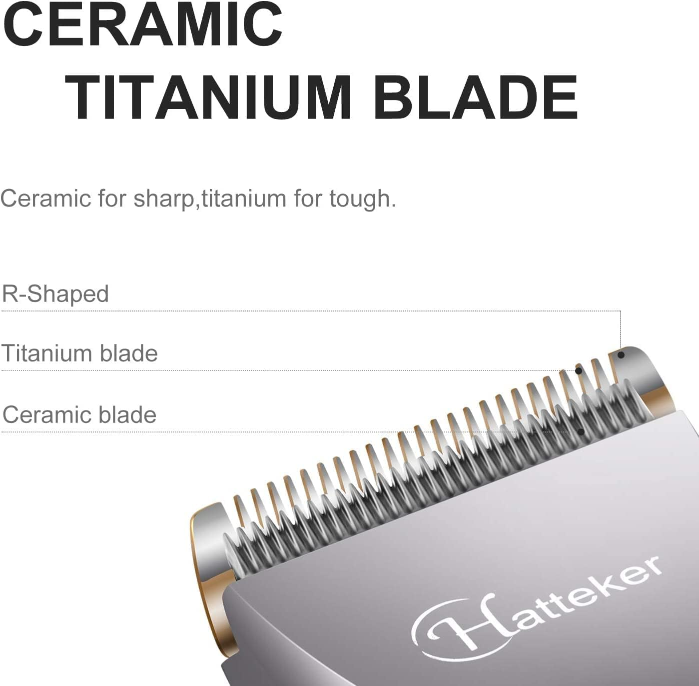 Hatteker Beard Trimmer for Men Professional Hair Clipper Hair Trimmer Shaver Haircut Detail Trimmer Hair Cutting Kit for Men Cordless Waterproof image number 3