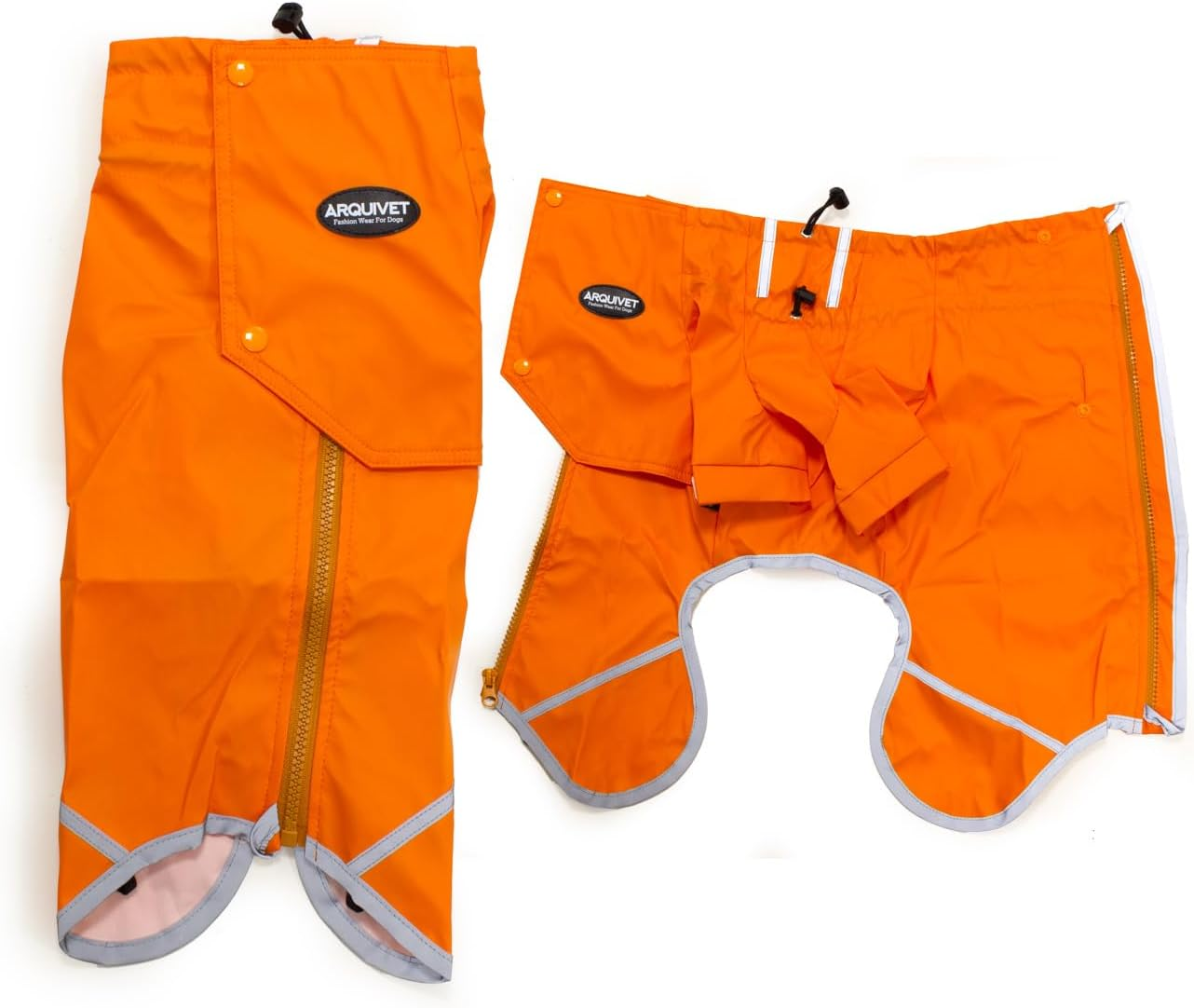 Arquivet Monte Vettore Raincoat for Dogs, Orange, 35 Cm, Protects from Rain and Cold, Waterproof for Dogs image number 2