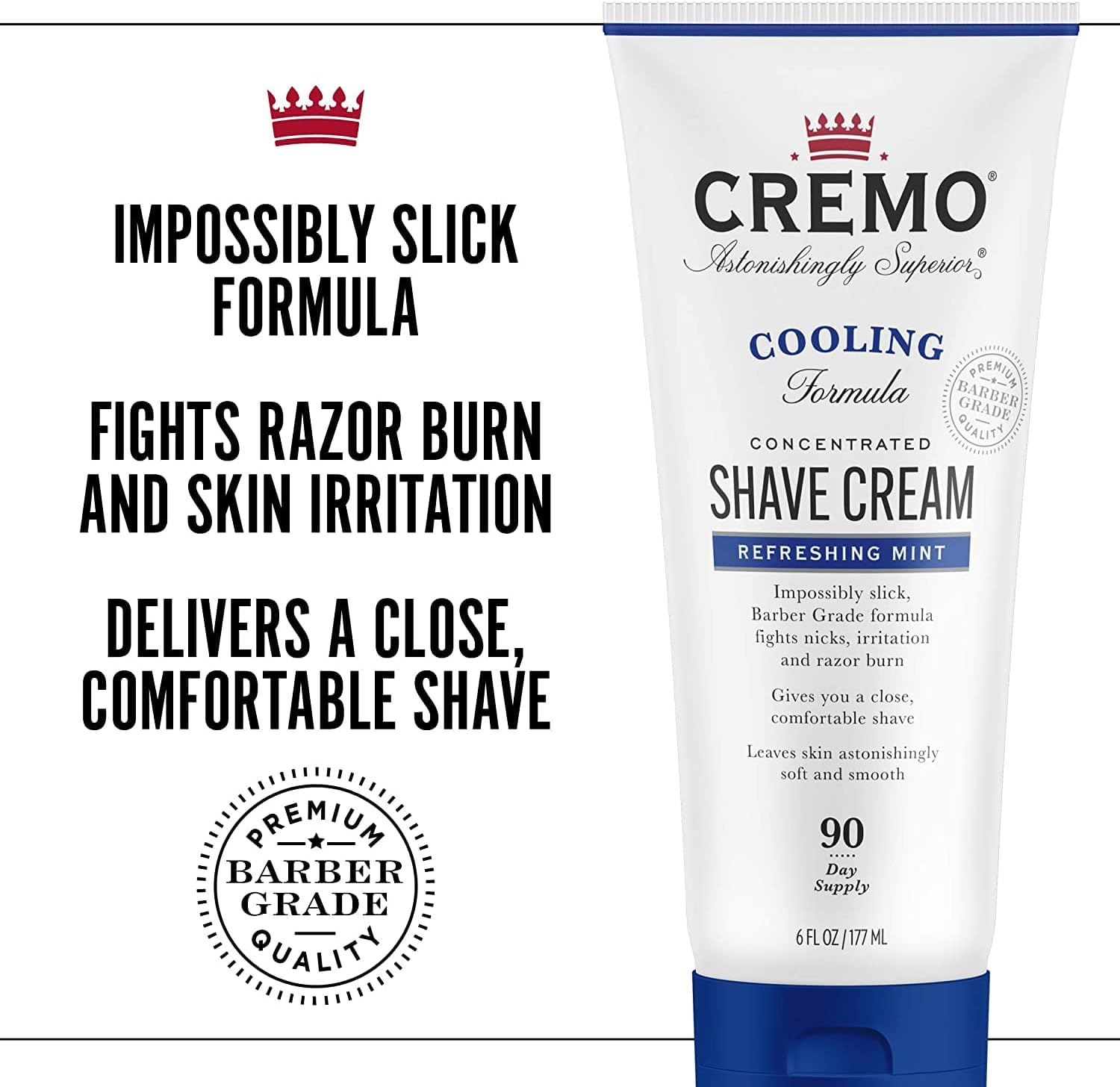 Cremo - Cooling Concentrated Shave Cream for Men | Fights Razor Burns | Refreshing Mint | 177Ml image number 3