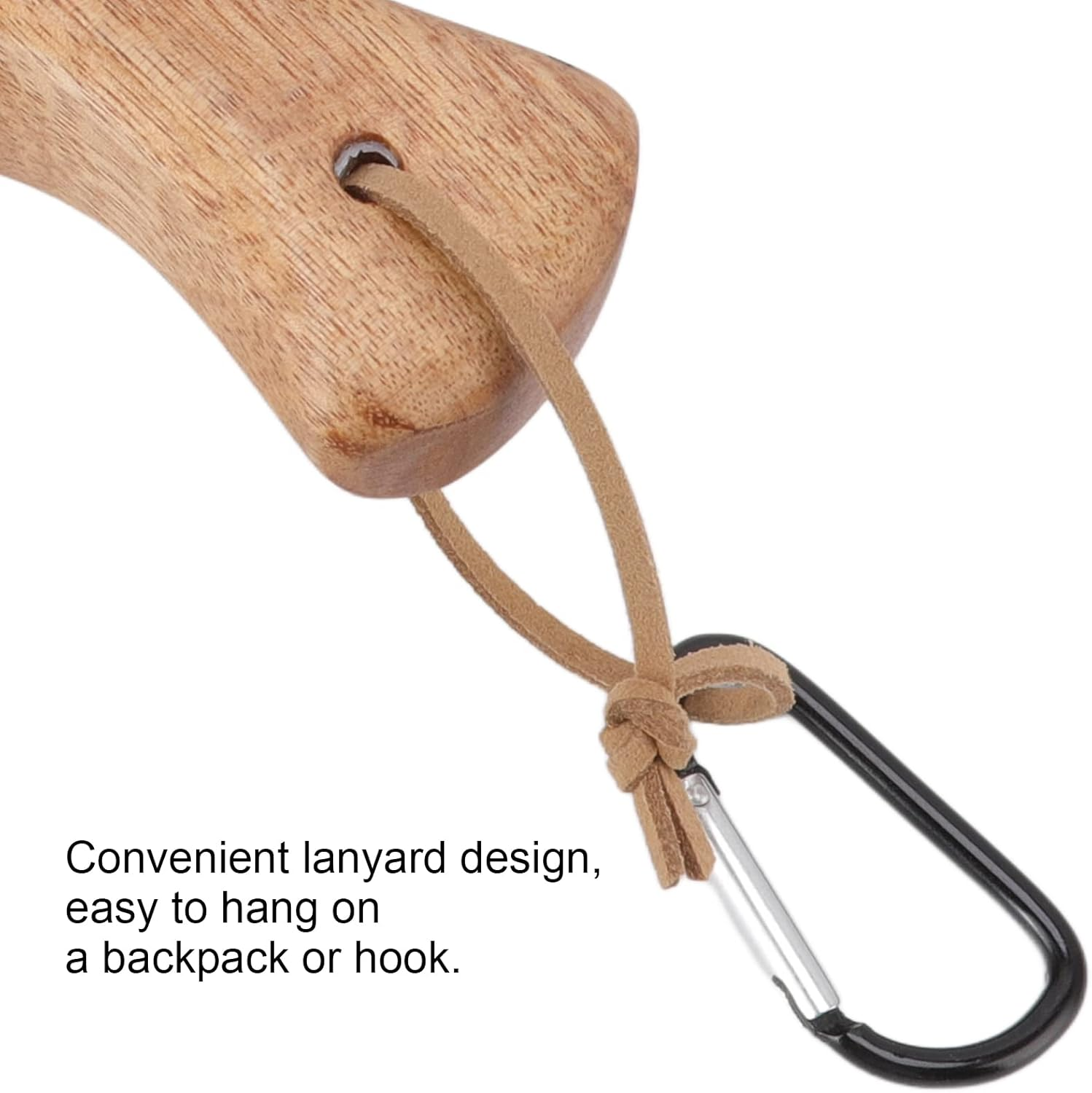 Wooden Water Cup, Nordic Style Wooden Mug with Leather Lanyard, Portable Outdoor Camping Hiking Drinking Cup, Portable for Coffee Tea Milk. image number 3