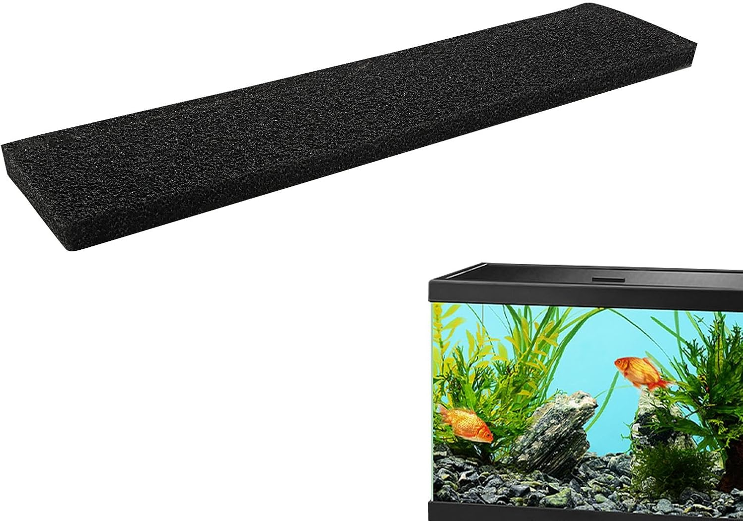 Wezalget Aquarium Filter Foam Pad | Easy to Cut Replacement Fish Tank Filter Foam Aquarium Filter Media Foam - for Aquarium Fish Tank Pond Canister Filters, Enhanced Aquatic Health