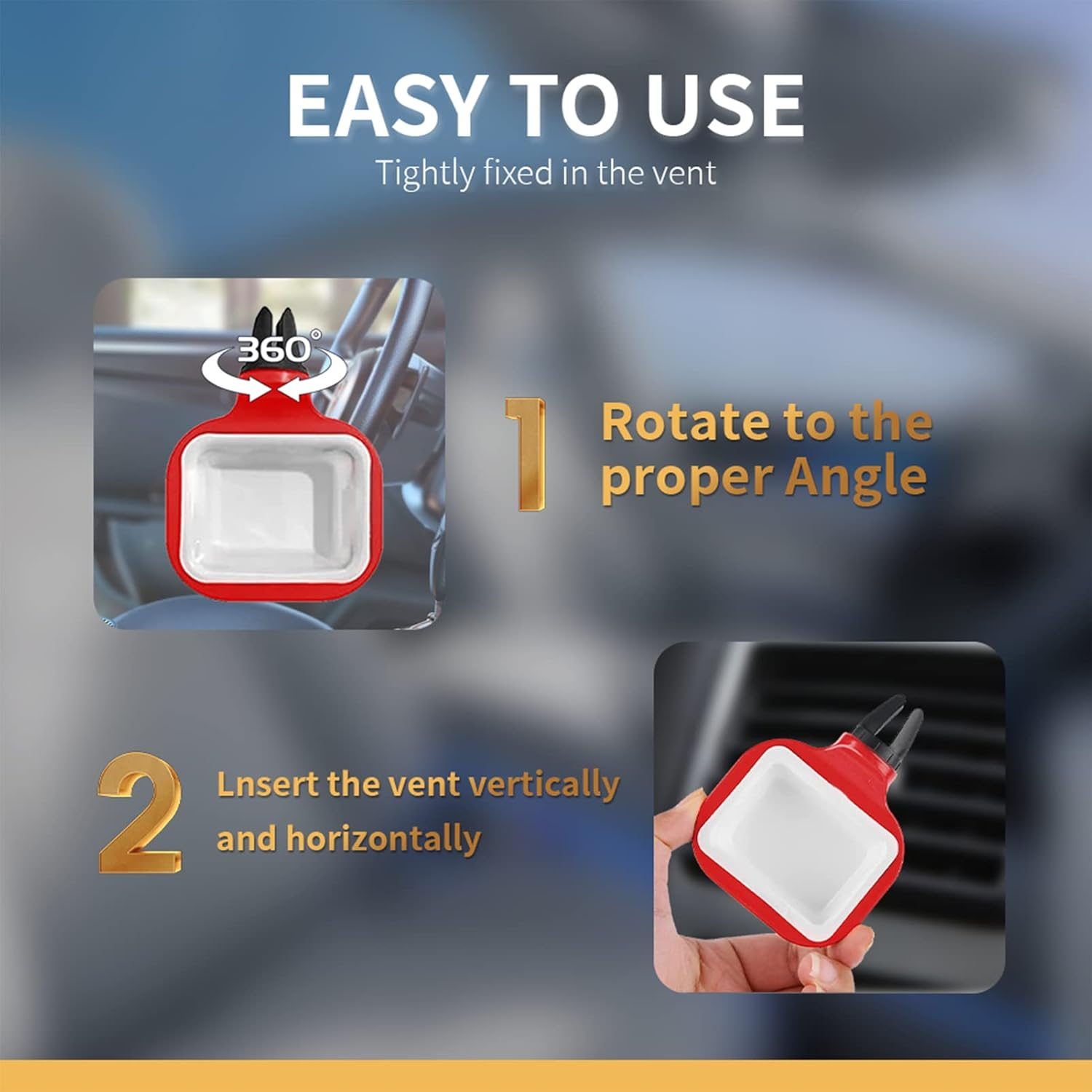 2Pack Sauce Holder for Car Sauce Holder Vent Dip Clip an In-Car Sauce Holder for Dipping Sauces and Car Vent Ketchup All Vehicle Car Vent Sauce Dipping Dish Container (RED) image number 3