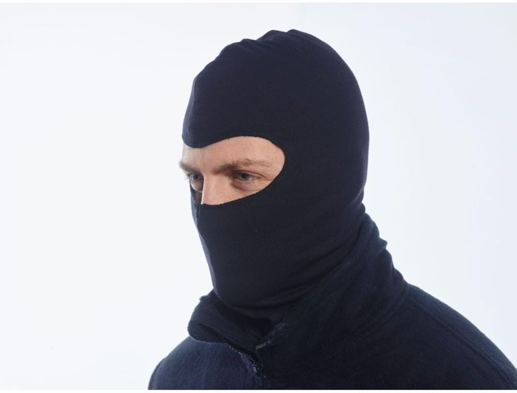 Portwest Unisex Flame Resistant Anti-Static Balaclava, Navy, One Size image number 1