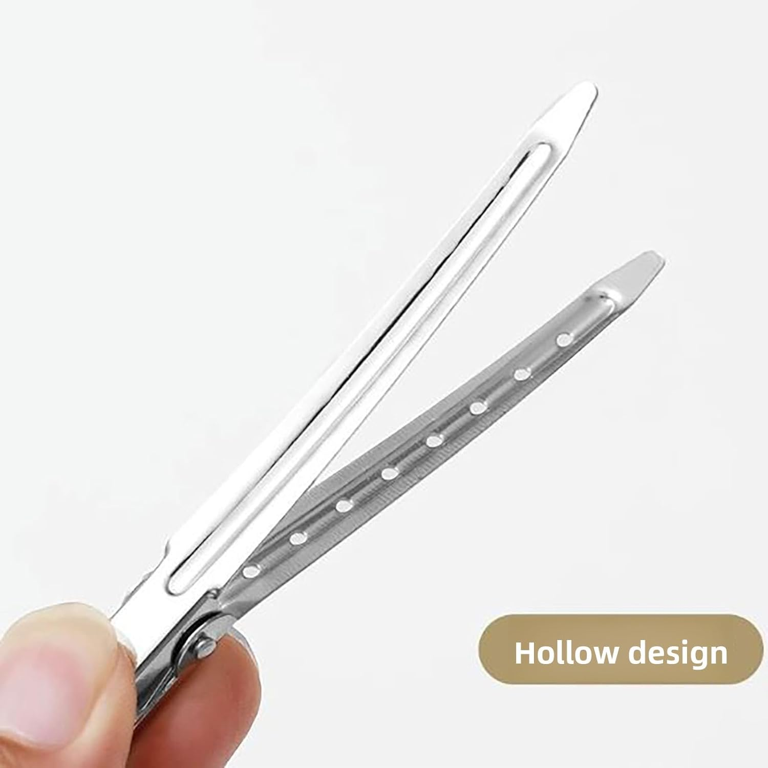 SOVYOULIVE 36 Pack Duck Bill Clips,Metal Duckbill Hair Clips with Holes, Rustproof Metal Alligator Curl Clips with Holes for Hair Styling image number 1