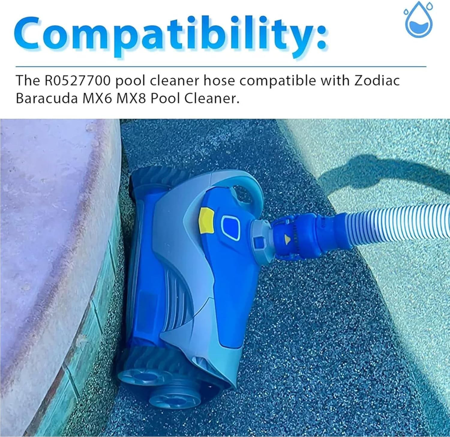 5Pcs Pool Cleaner Twist Lock Hose for Baracuda Zodiac X7 T3 T5 MX8 MX6 1M-Long image number 3