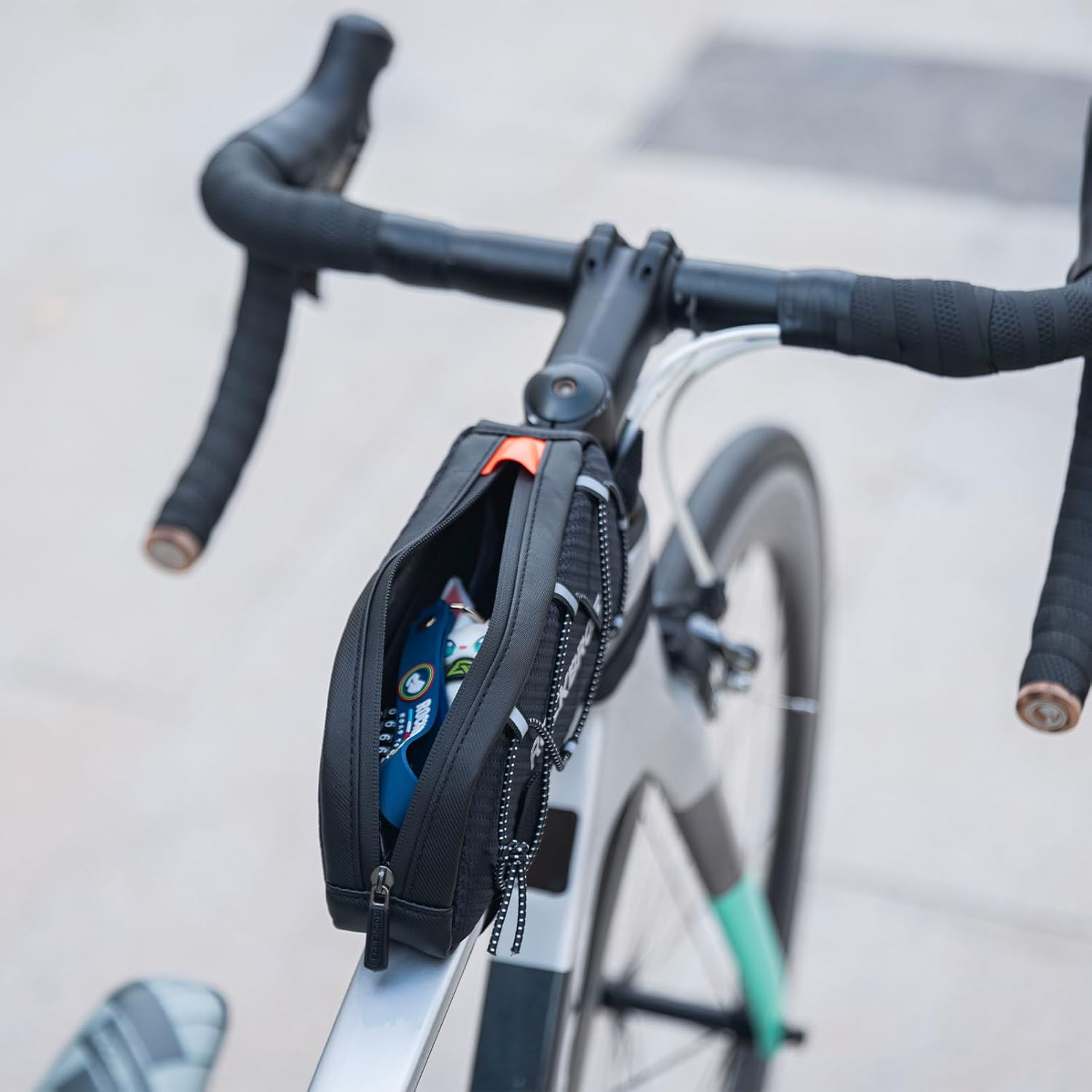 ROCKBROS Top Tube Bike Bag Bicycle Front Frame Bag Top Tube Bag Bike Accessories Pouch Compatible with Iphone 11 Pro Max image number 5
