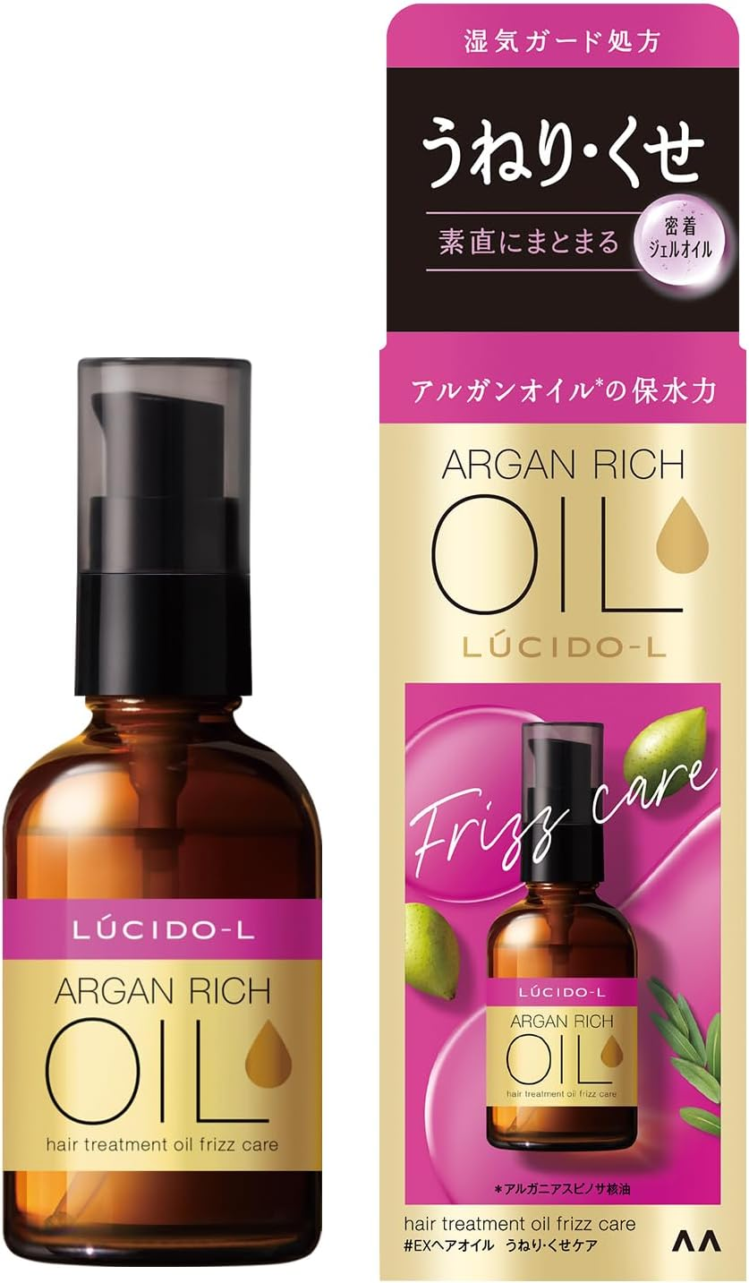 Mandom Lucido-L Argan Rich Frizz Care Hair Treatment Oil 60 Ml image number 4