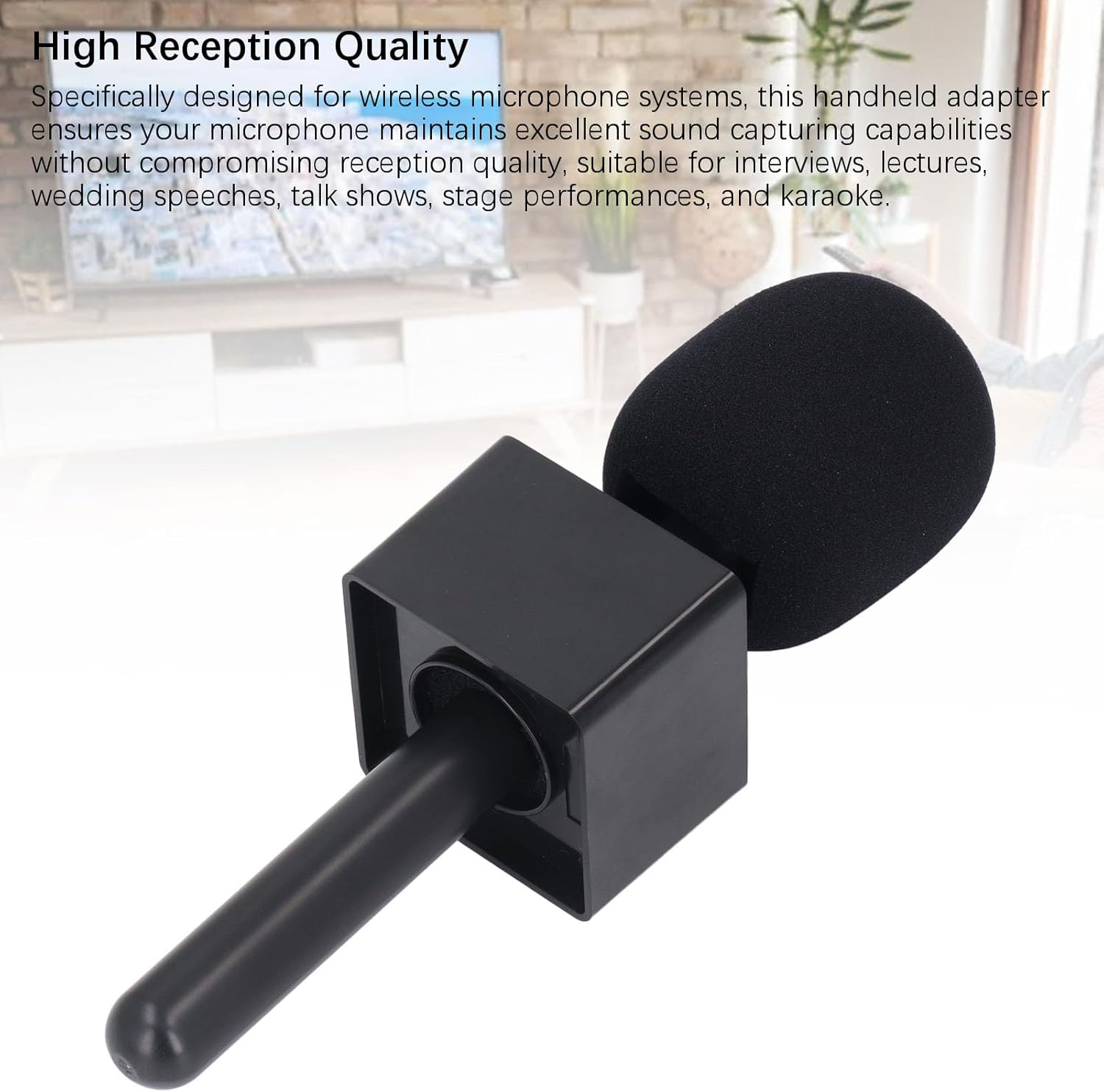 Handheld Microphone Adapter, Stand Holder for Mic 1/2 Interview Microphone Adapter with Flag for Wireless GO II image number 6
