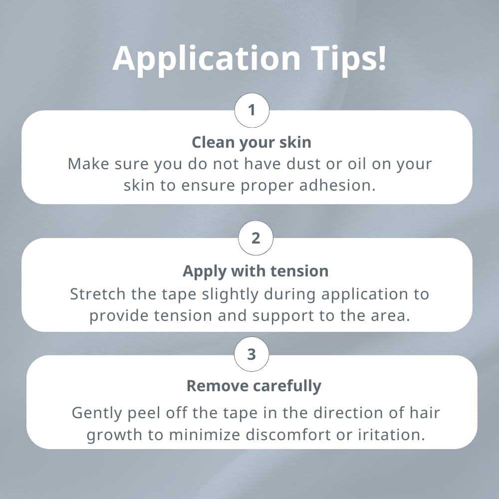 Sensitive Kinesiology Tape with Gentle Adhesion | Hypoallergenic Water Resistant K Tape | for Sensitive Skin, Elderly or Children | Gentle to Remove | 1 Roll of Uncut 5Cm Wide Muscle Tape image number 1