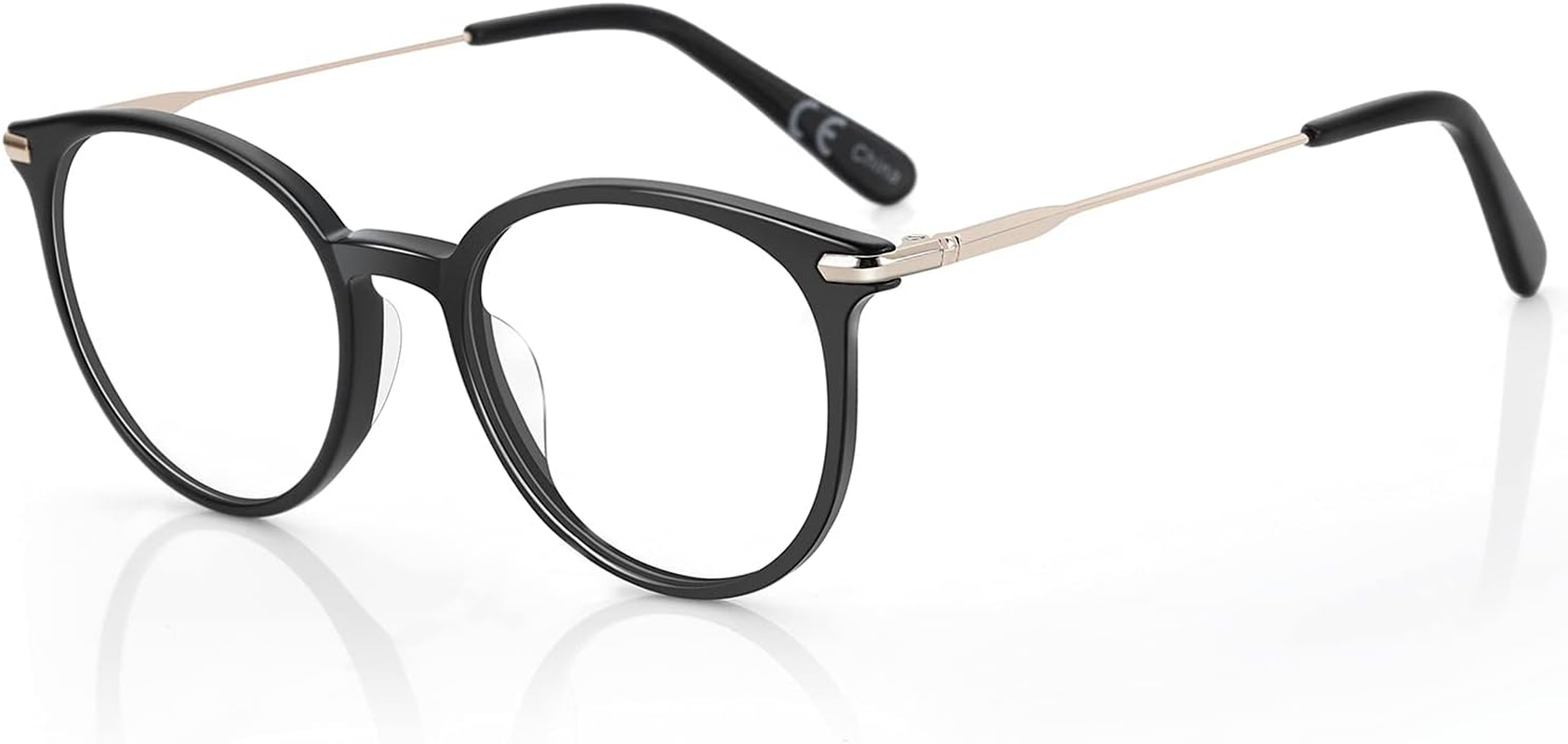 ZENOTTIC round Optical Glasses Transparent Frame Clear Lens Eyewear Non- Eyeglasses for Women